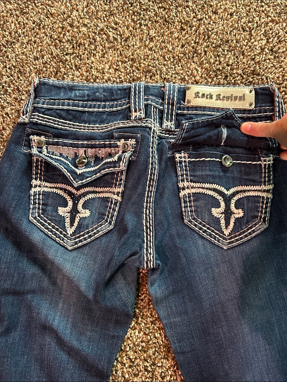 Rock Revival Women's Dark Indigo Flare Jeans - Picture 4 of 5